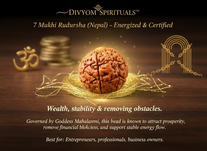 7 Mukhi Rudraksha (Nepal) – Energized & Certified