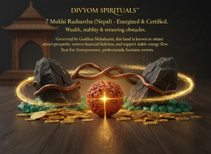 7 Mukhi Rudraksha (Nepal) – Energized & Certified